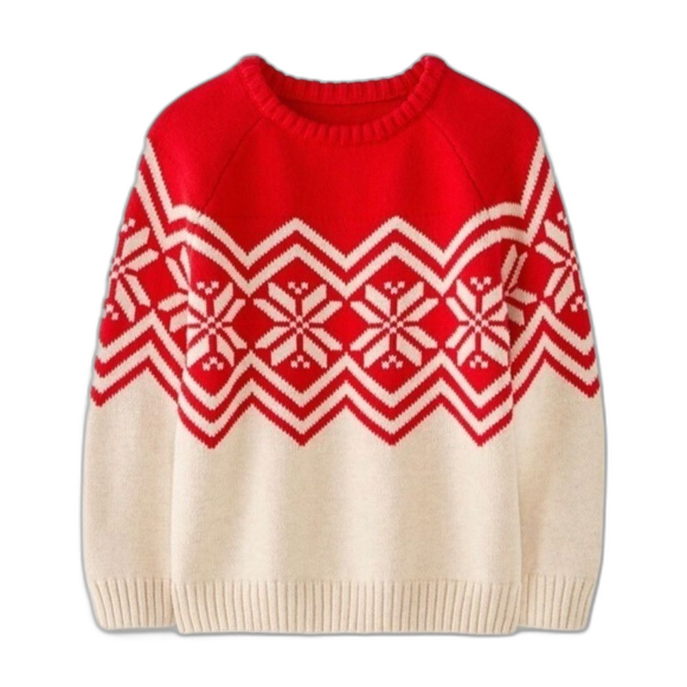 Hanna Anderson Baby Nordic Red‎ and Cream Sweater Size 2T 2022 Collection - Picture 2 of 15